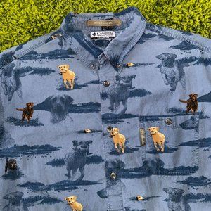 Columbia Blue Retrievers River Lodge Long Sleeve Size Large (24Wx29L)